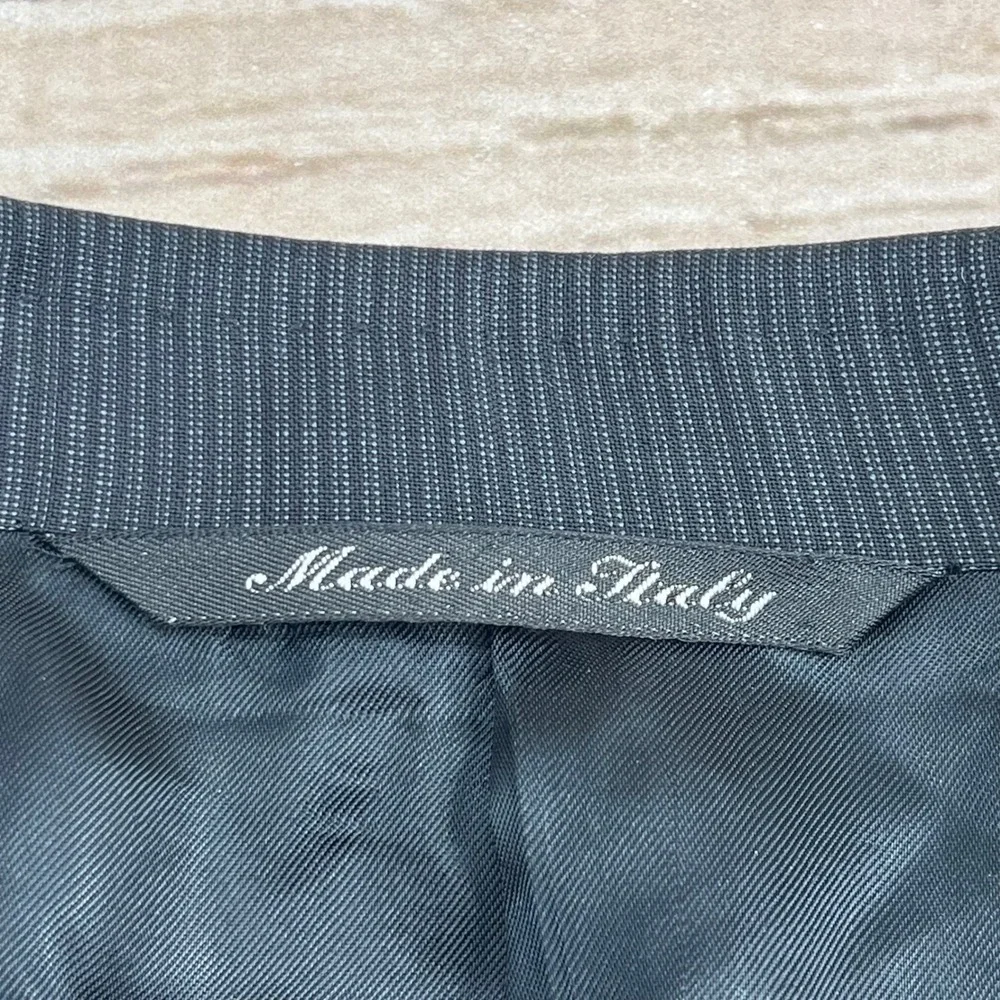 CANALI Suit Jacket Blazer Men's Charcoal Pinstripe 100%Wool Water Resistant 40US - Picture 4 of 11
